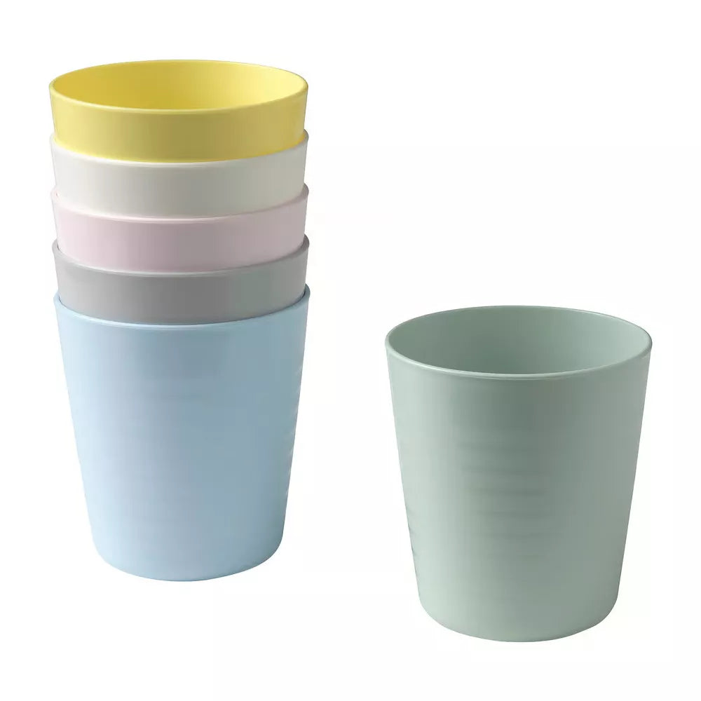 36-Piece Stackable Plastic Dinnerware Set – Pastel thumbnail