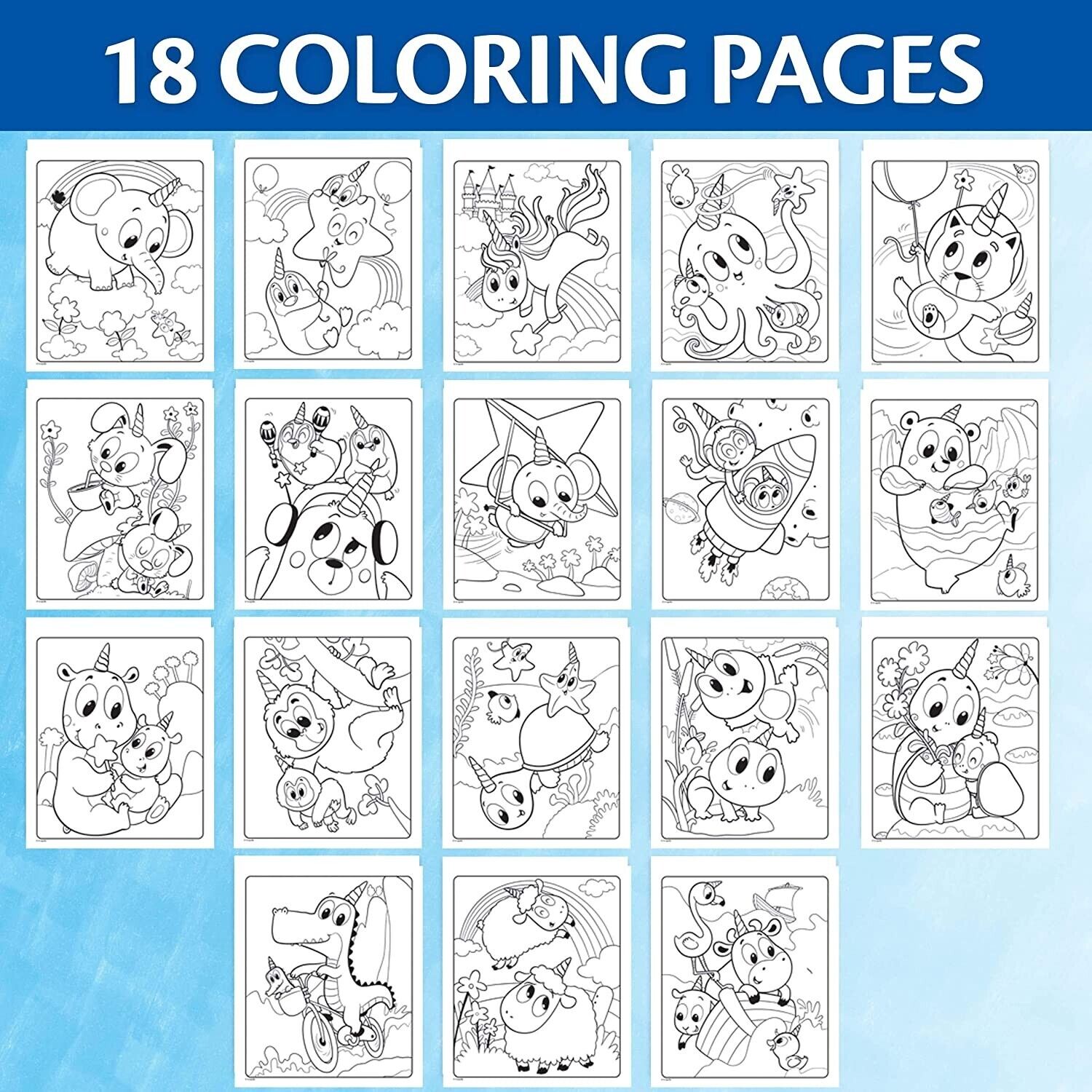 Crayola Color Wonder Uni-creatures Mess Free Coloring Pages 75-7100 thumbnail