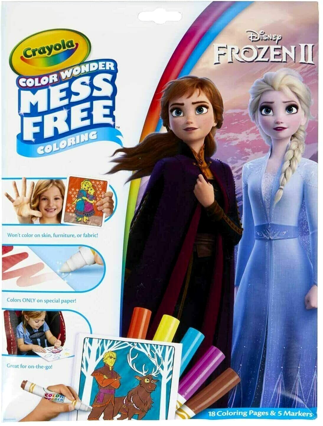 Crayola Color Wonder Mess Free Frozen 2 Coloring Pages & Markers. Bring home the joy of Disney's Frozen with a mess-free colouring experience!  75-7998 thumbnail