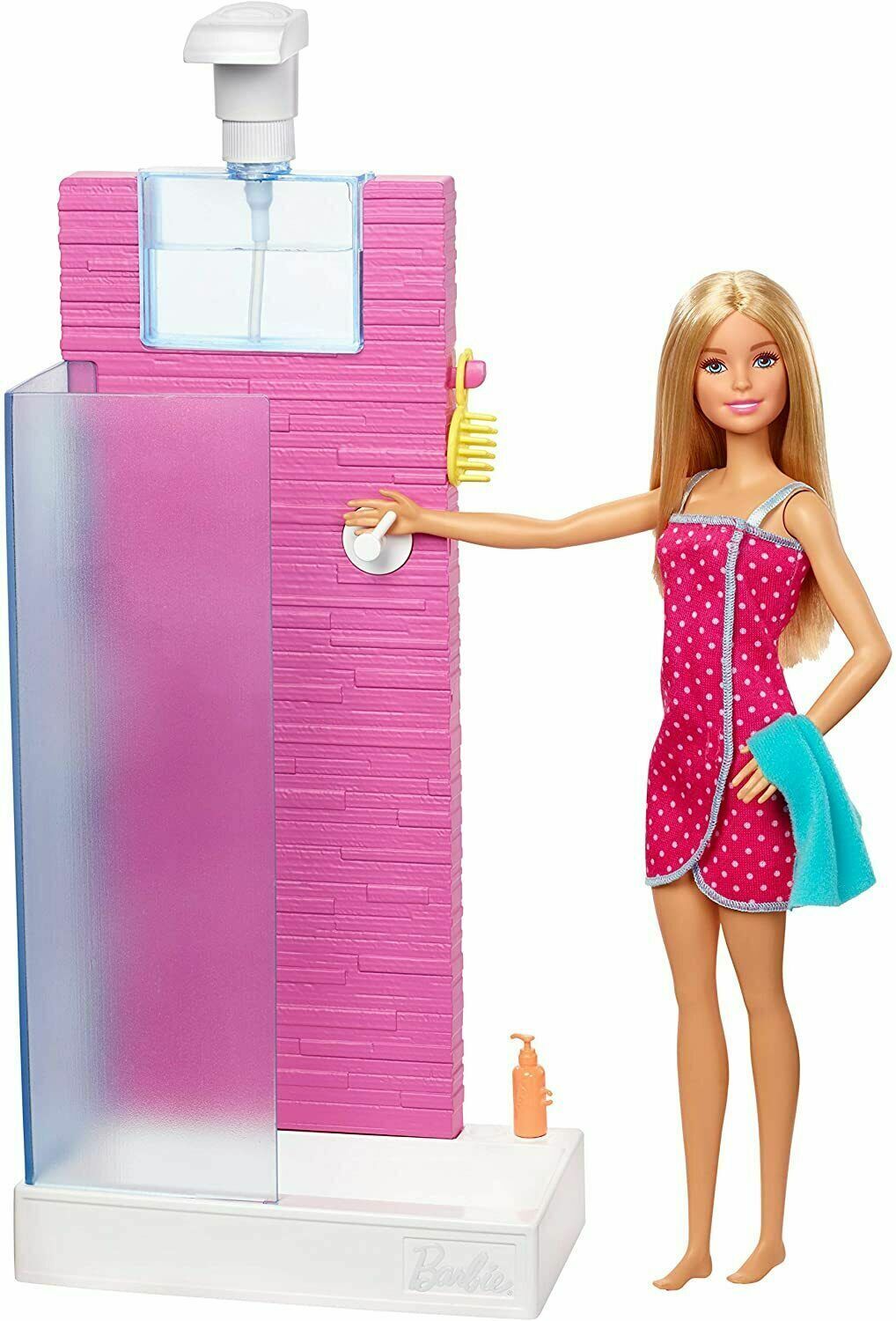 Barbie Doll Shower Playset & Bath Accessories FXG51 thumbnail