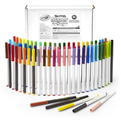 CRAYOLA Super Tips Washable Markers 80 Count Includes Scented Markers. Ignite your child's imagination with&nbsp;Crayola SuperTips Washable Markers, the ultimate art supplies for kids who love to color and create.58-5880
