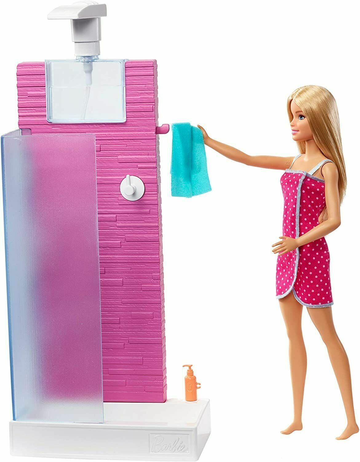 Barbie Doll Shower Playset & Bath Accessories FXG51 thumbnail