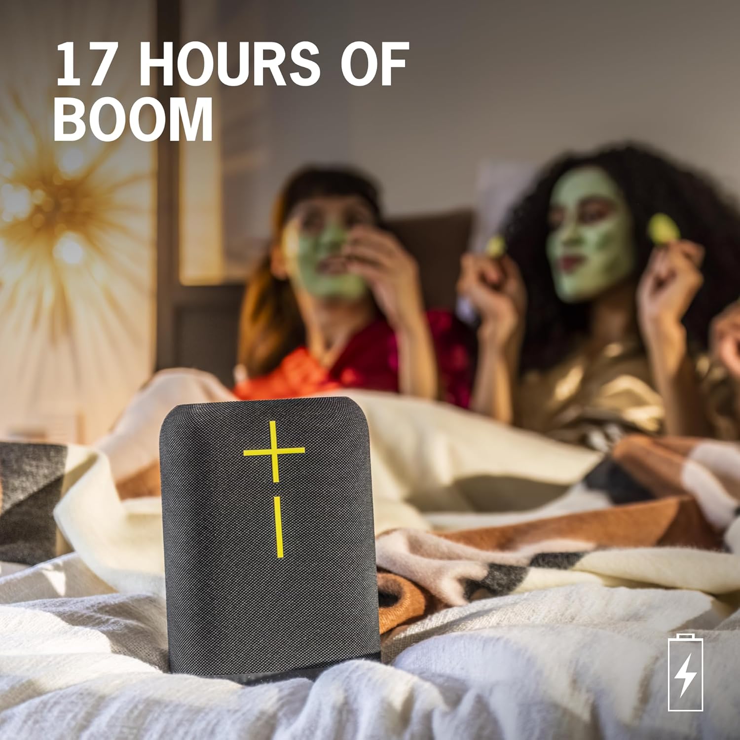 Ultimate Ears EPICBOOM, Portable Wireless Bluetooth Speaker Big Bass Waterproof Floatable White. Keep the party going longer with 17 hours of playtime and a massive 180 ft (55 m) range. 984-001866 thumbnail