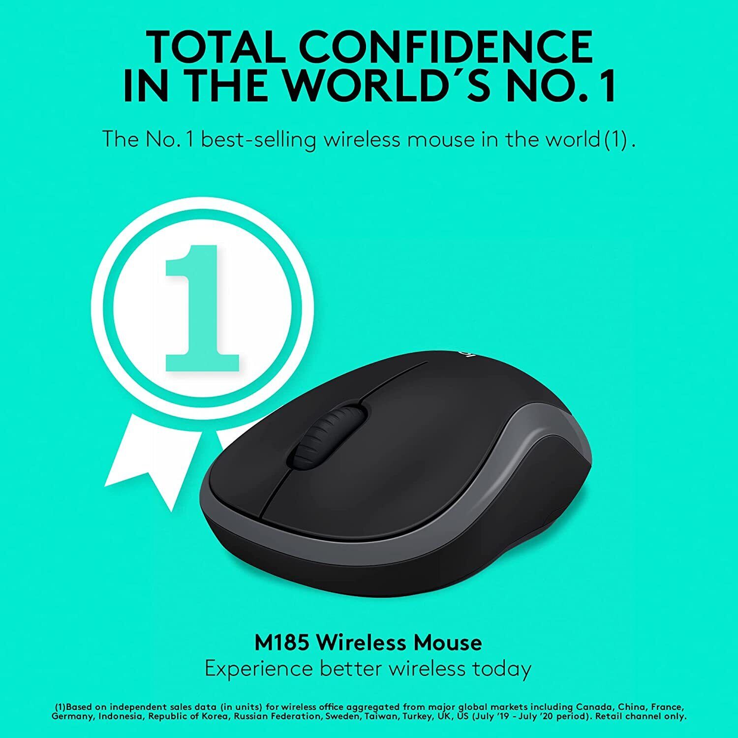 Logitech M185 Wireless Mouse Grey 910-002225 thumbnail