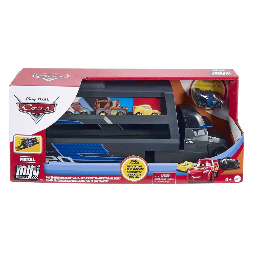 BLACK Disney Pixar Cars Minis Transporter with Vehicle GNW35 thumbnail