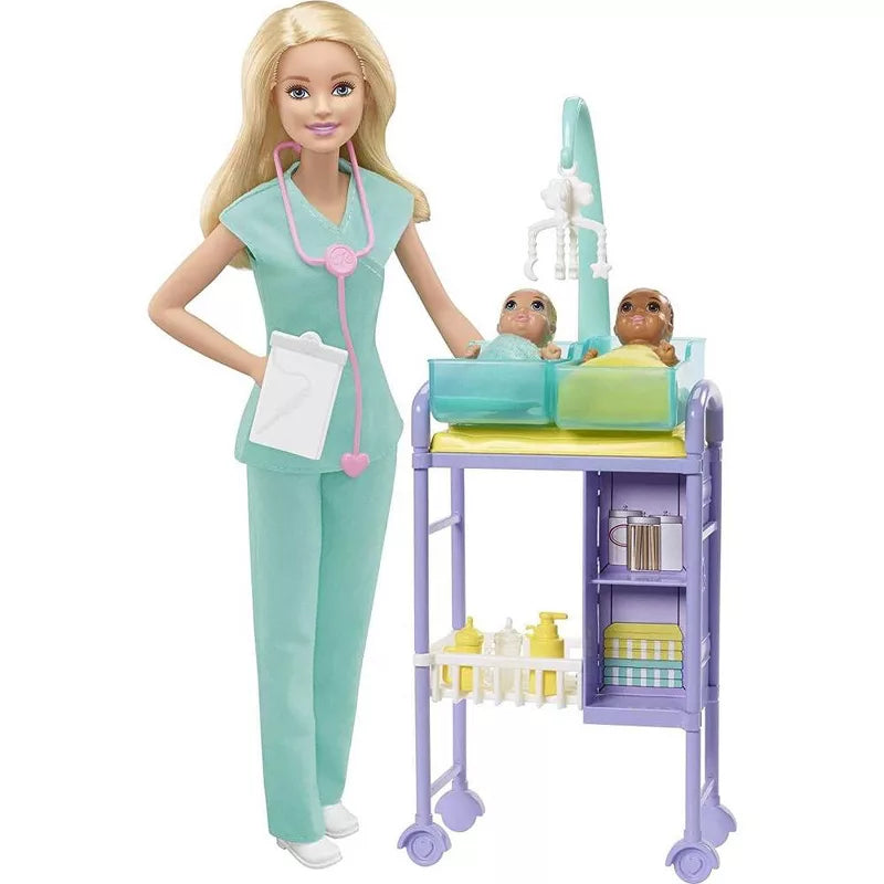 Barbie Baby Doctor Playset with Blonde Doll, 2 Infant Dolls thumbnail