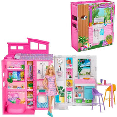 Barbie Getaway Doll House With Barbie Doll HRJ77