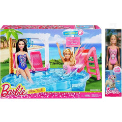 Barbie Glam Pool Party Playset with Themed-Accessories DGW22