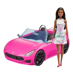 Barbie - Convertible Car and Brunette Doll HBY30