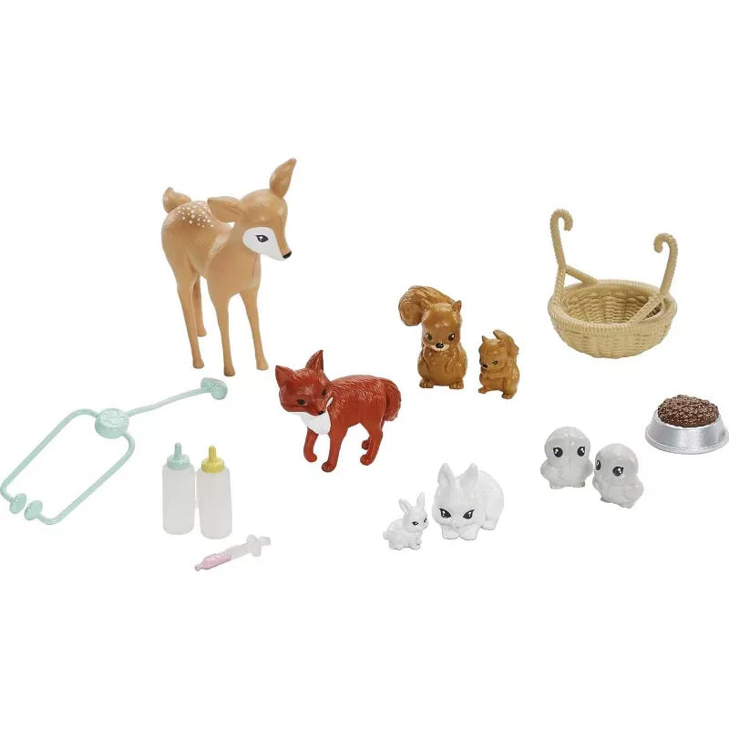 Barbie Animal Rescuer Doll Woodland Forest Rescue Care Center Shelter & Playset thumbnail