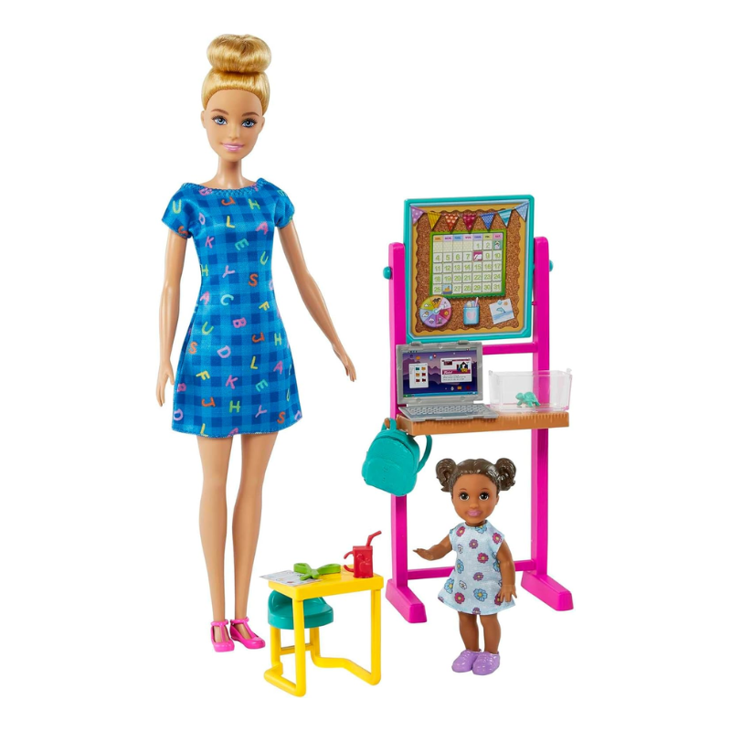 Barbie Careers Teacher Playset with Blonde Fashion Doll HCN19 thumbnail