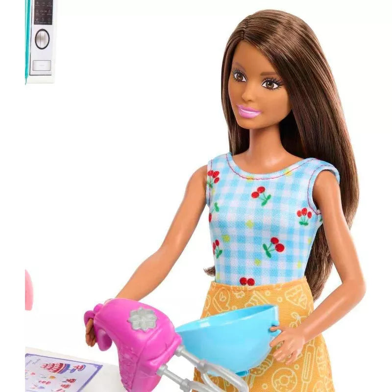 Barbie Celebration Fun Baking Kitchen Playset with 2 Dolls & Accessories thumbnail