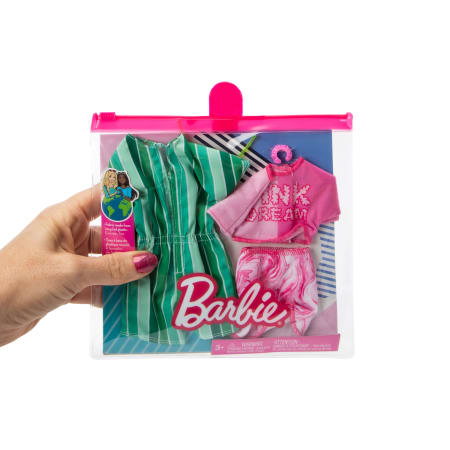 Barbie Clothes, Fashion Pack & Accessories for Barbie and Ken Dolls – 15+ Pieces for Mix & Match, Dress-Up, and Creative Play thumbnail
