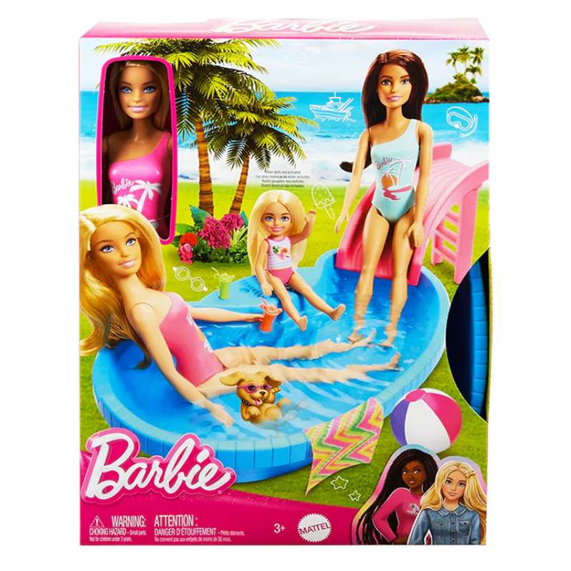 Barbie Doll & Pool Playset, Blonde HRJ74 thumbnail