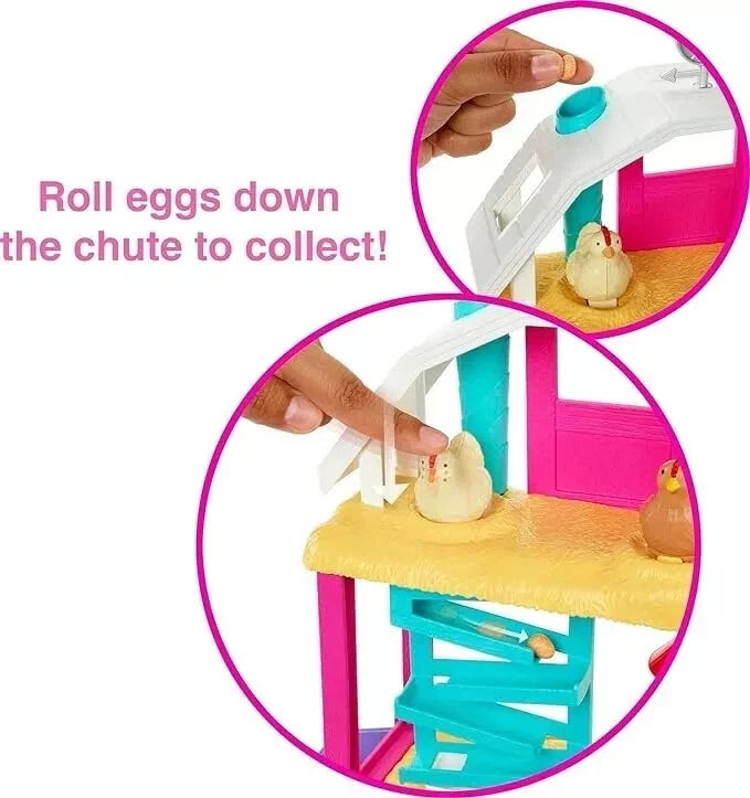 Barbie Doll and Hatch and Gather Egg Farm Playset with Doll, Animals & Accessories for Kids Imaginative Role Play thumbnail