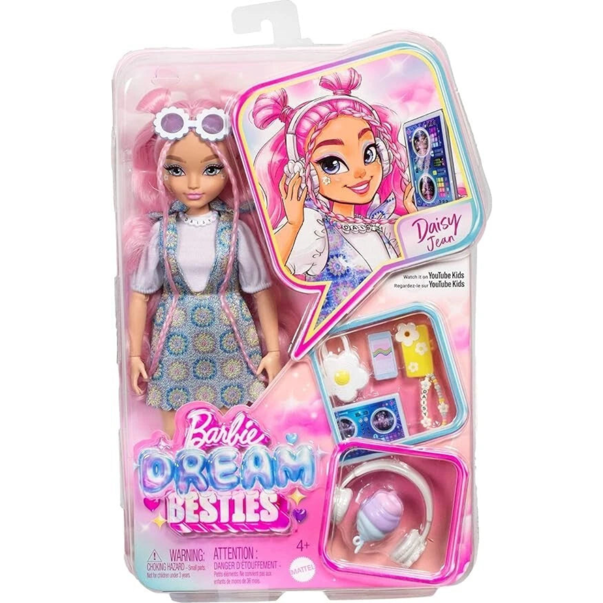 Barbie Dream Besties Doll and Accessories, Daisy Jean Posable Fashion Doll thumbnail