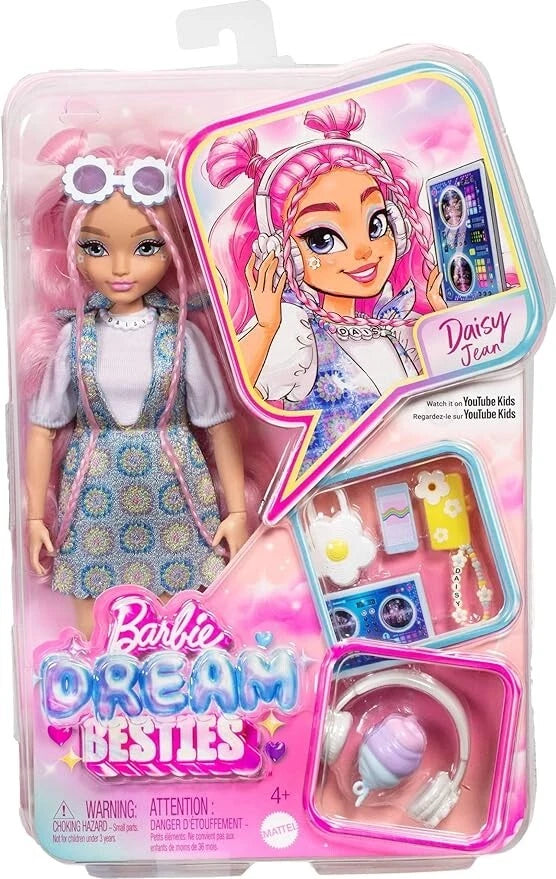 Barbie Dream Besties Doll and Accessories, Daisy Jean Posable Fashion Doll thumbnail