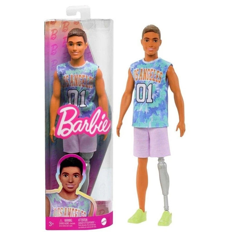 Barbie Fashionistas Ken Doll #212 with Prosthetic Leg – Inclusive Fashion Doll with Trendy Outfit & Sneakers thumbnail
