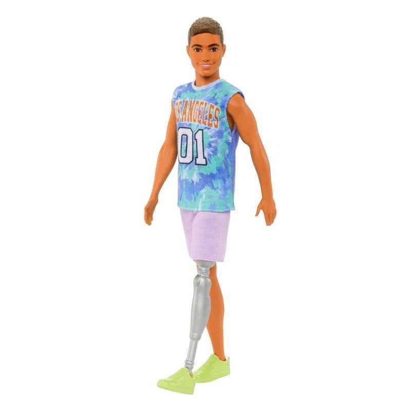 Barbie Fashionistas Ken Doll #212 with Prosthetic Leg – Inclusive Fashion Doll with Trendy Outfit & Sneakers thumbnail
