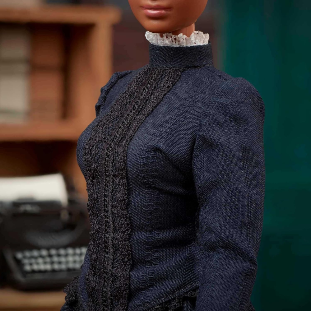 Barbie Inspiring Women Doll, Ida B. Wells Collectible with Blue Dress The Barbie Inspiring Women Series honors remarkable women from history HCB81 thumbnail