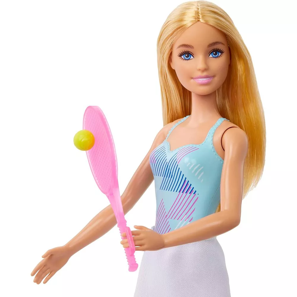 Barbie You Can Be Anything Tennis Player Doll. Barbie as a tennis player inspires confidence and empowerment in young girls, motivating them to chase their dreams and explore sports, while promoting a healthy self-image. HBW98 thumbnail