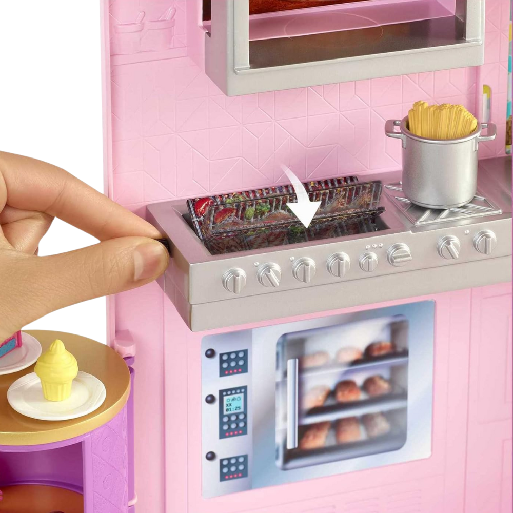 Barbie Cook and Grill Restaurant Playset HBB91 thumbnail