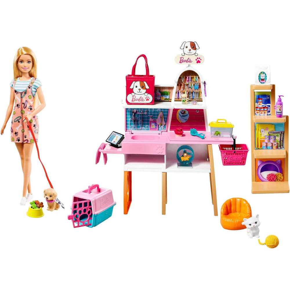 Barbie Pet Boutique Playset with Doll & 4 Pets thumbnail
