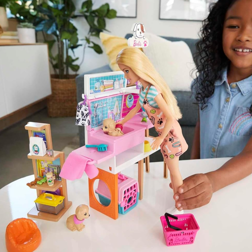Barbie Pet Boutique Playset with Doll & 4 Pets thumbnail