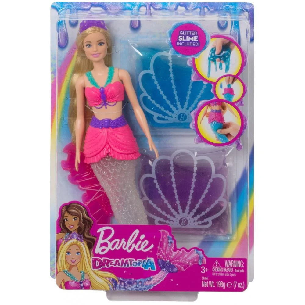 Barbie Dreamtopia Slime Mermaid Doll GKT75 thumbnail