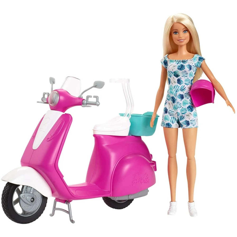 Barbie Doll & Scooter Playset GBK85 thumbnail