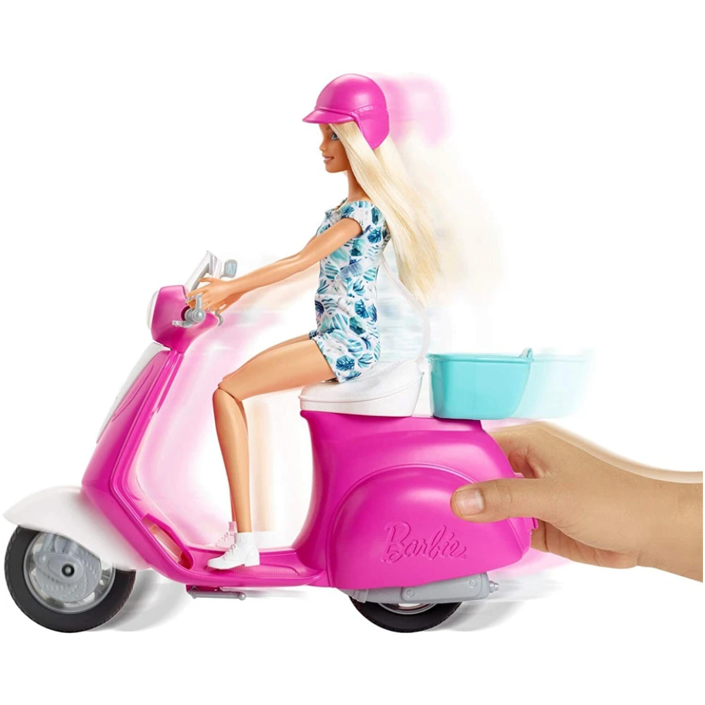Barbie Doll & Scooter Playset GBK85 thumbnail