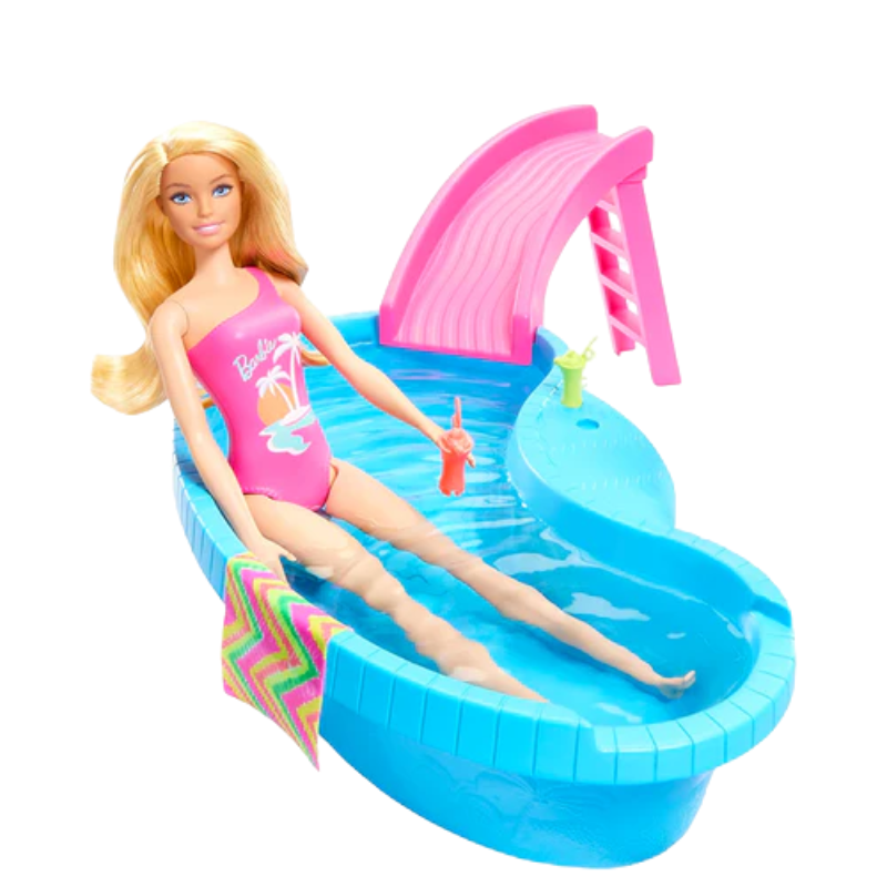 Barbie Doll & Pool Playset, Blonde HRJ74 thumbnail