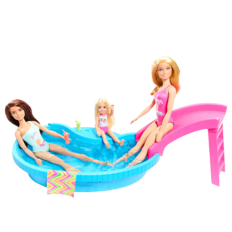 Barbie Doll & Pool Playset, Blonde HRJ74 thumbnail
