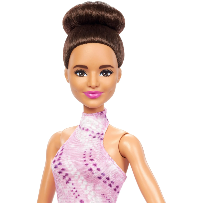 Barbie Careers Fashion Doll & Accessories, Brunette Ice Skater HRG37 thumbnail
