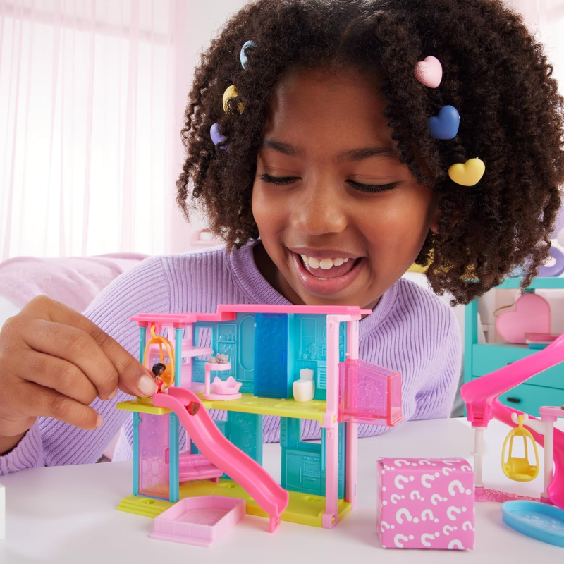 Barbie Mini BarbieLand Doll House Sets, Mini Dreamhouse with Surprise 1.5-inch Doll. Think big and dream small with Mini BarbieLand — the perfect place to play, explore, and collect all your favorite mini Barbie dolls! HYF46 thumbnail