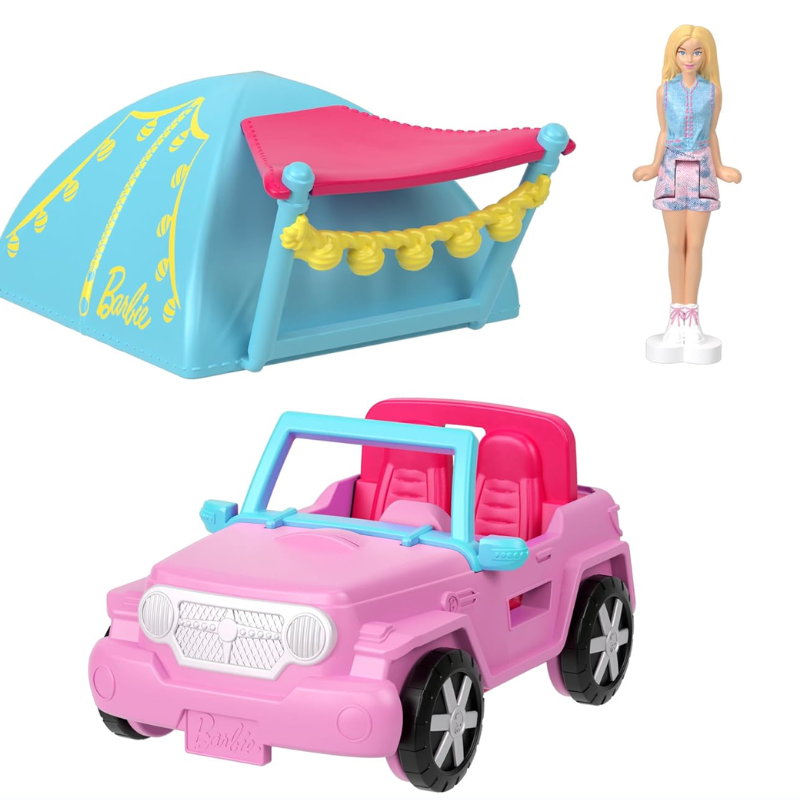Barbie Mini BarbieLand SUV Playset with Doll & Tent thumbnail