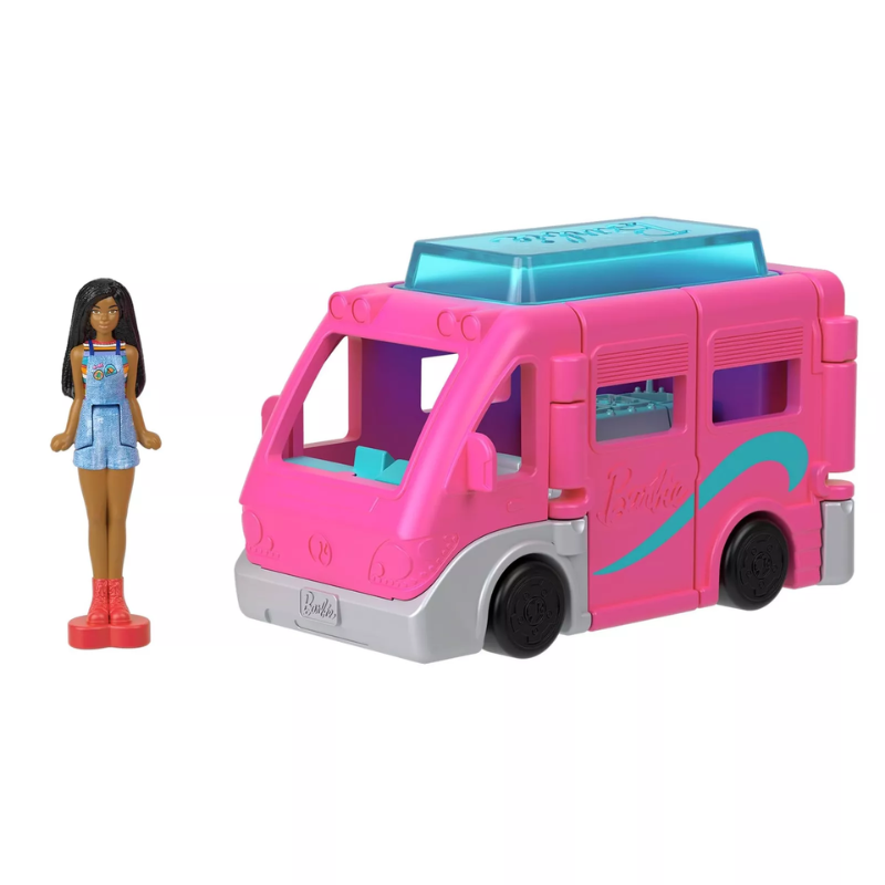 Barbie Mini BarbieLand Playsets with Toy Vehicle & 1.5-inch Doll, DreamCamper. Step into the world of Mini BarbieLand, where big dreams come to life in a miniature Barbie world full of imagination and endless possibilities! HYF39 thumbnail