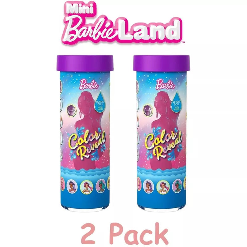 Barbie Mini BarbieLand Color Reveal Dolls, 1.5-inch Doll with Surprise Water Reveal (Styles May Vary) thumbnail
