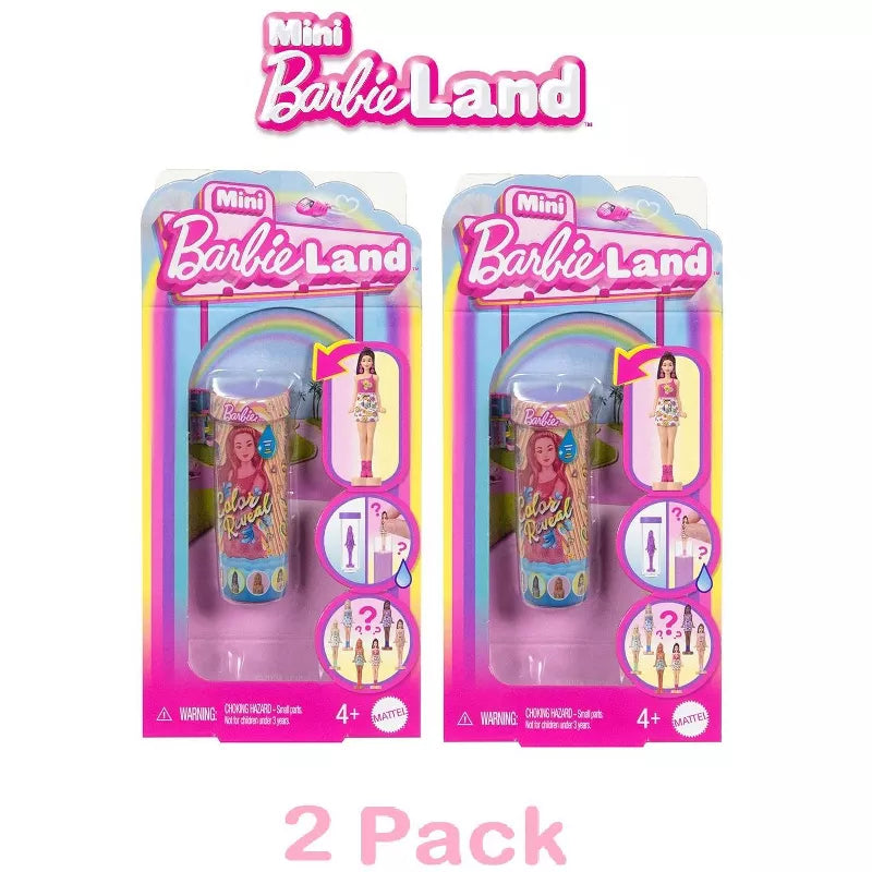 Barbie Mini BarbieLand Color Reveal Dolls, 1.5-inch Doll with Surprise Water Reveal (Styles May Vary) thumbnail