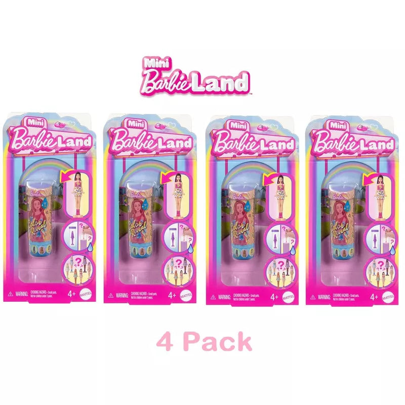 Barbie Mini BarbieLand Color Reveal Dolls, 1.5-inch Doll with Surprise Water Reveal (Styles May Vary) thumbnail