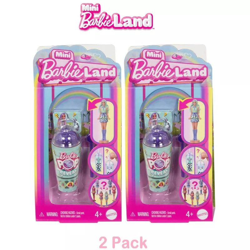 Barbie Mini BarbieLand Pop Reveal Dolls, 1.5-inch Doll with Surprise Sensory Reveal (Styles May Vary) thumbnail