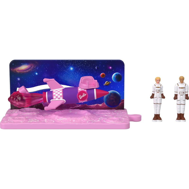 Barbie Mini Barbie Land The Movie Vehicle Collection – Miniature Movie-Inspired Cars with Mini Dolls & Accessories thumbnail