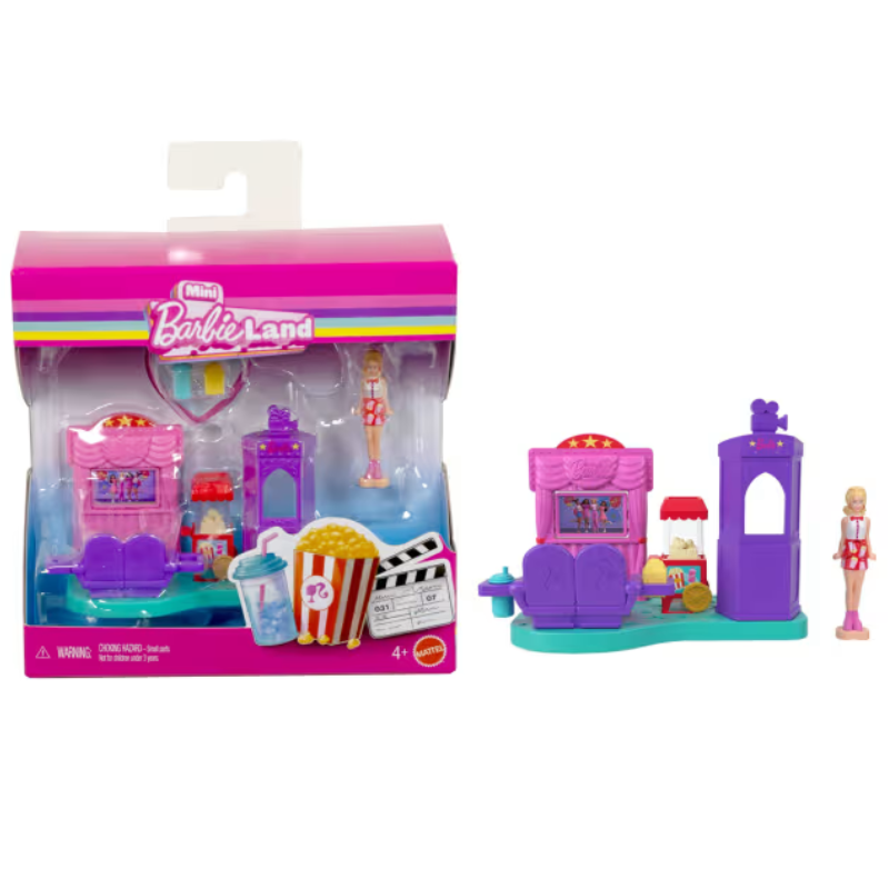 Barbie Mini Doll House Playset – Barbie Land Compact Dollhouse with 1.5-Inch Mini Doll, Furniture & Accessories thumbnail