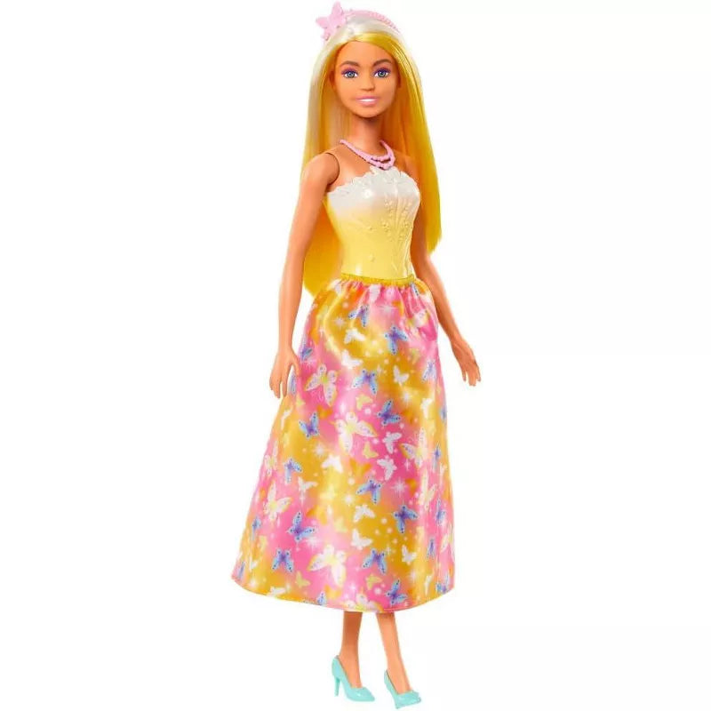 Barbie Royal Doll with Brightly Highlighted Hair, Butterfly-Print Skirt and Accessories thumbnail