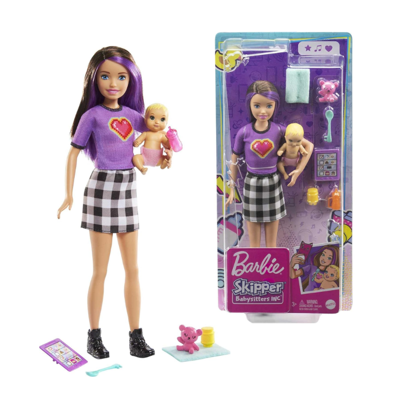 Barbie Skipper Babysitters Inc Doll & Accessories. Children will enjoy taking on the role of a babysitter and looking after others during various babysitting adventures! GRP11 thumbnail