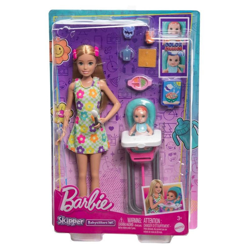Barbie Skipper Doll & Playset , Babysitting Set HTK35 thumbnail