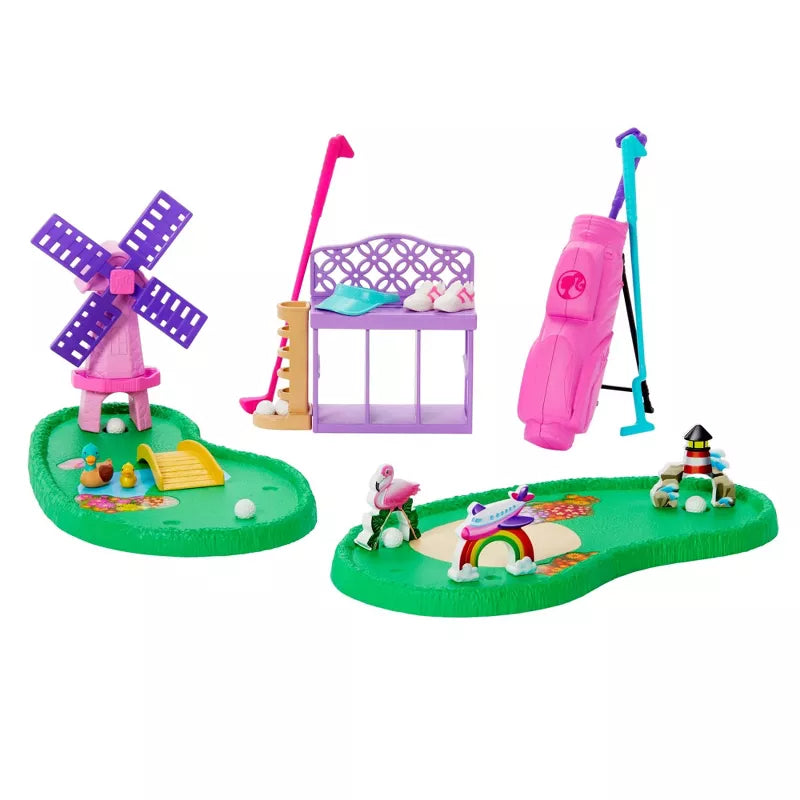 Barbie World Mini Golf Toy Playset with 22 Pieces Including Clubs, Balls, Visor, Shoes, & More thumbnail