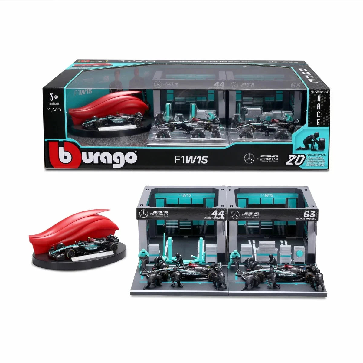 Bburago Deluxe Formula 1 Paddock Set – Ferrari thumbnail