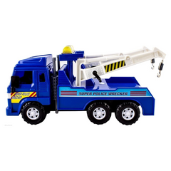 Big-Daddy Medium Duty Friction Powered Super Police Wrecker Tow Truck Blue. The Big-Daddy Let's Pretend Wrecker Tow Truck is the ultimate toy to fuel your child's imagination and bring creative play to life.  32815