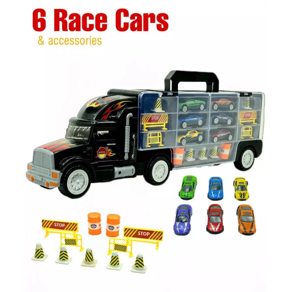 Big-Daddy Tractor Trailer Car Collection Case Carrier Transport & 6 Cars + Accessories. The&nbsp;Big Daddy Tractor Trailer Car Collection Case is an essential toy for any young car enthusiast, offering both fun and functionality.  BD-BF611951 thumbnail